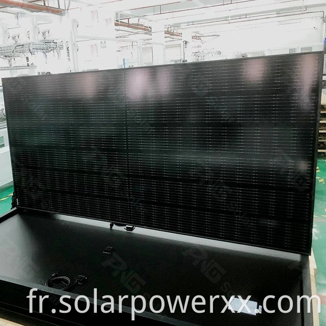 All black solar panel